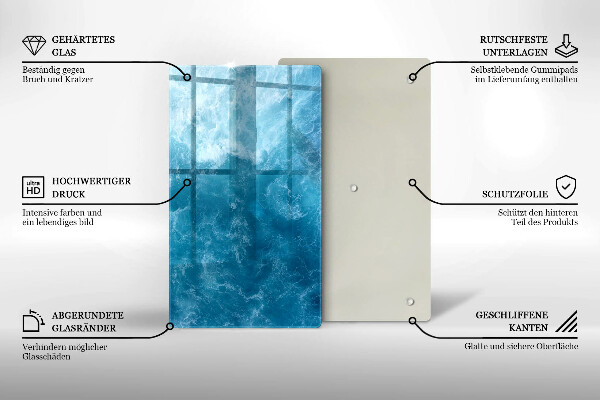 Osłona ściany przy kuchence gazowej Błękitna woda