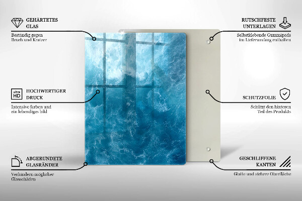 Osłona ściany przy kuchence gazowej Błękitna woda