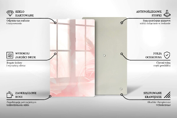 Osłona ściany przy kuchence gazowej Tło pastelowe róże