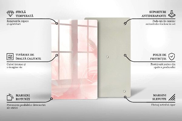 Osłona ściany przy kuchence gazowej Tło pastelowe róże