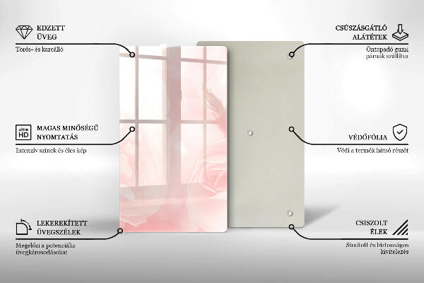 Osłona ściany przy kuchence gazowej Tło pastelowe róże