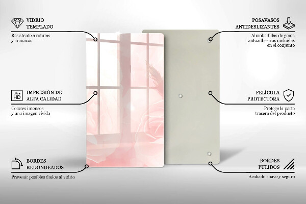 Osłona ściany przy kuchence gazowej Tło pastelowe róże