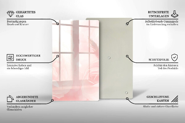 Osłona ściany przy kuchence gazowej Tło pastelowe róże