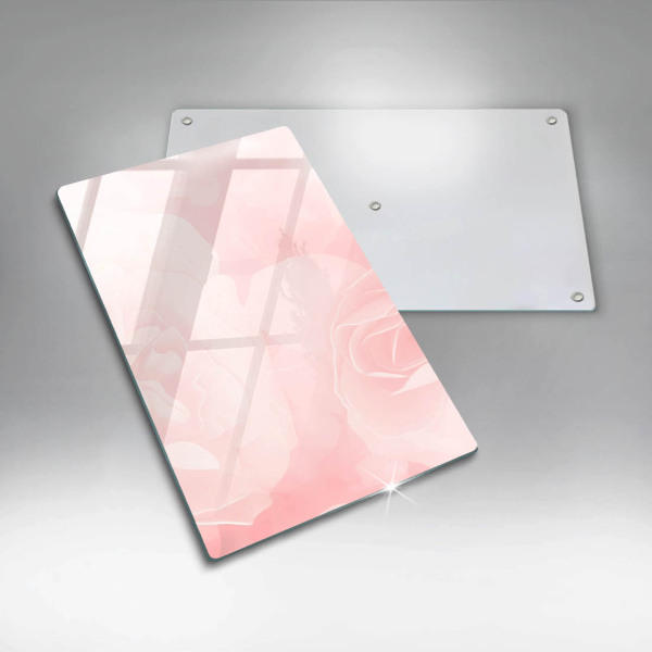 Osłona ściany przy kuchence gazowej Tło pastelowe róże