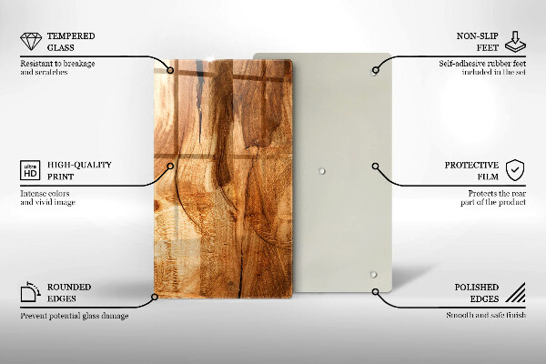 Osłona ściany przy kuchence gazowej Drewniana tekstura deski