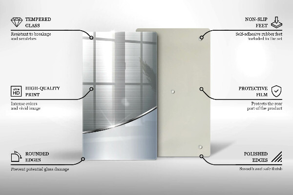 Osłona ściany przy kuchence gazowej Wzór metalowa abstrakcja