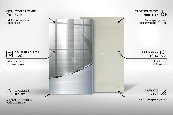 Osłona ściany przy kuchence gazowej Wzór metalowa abstrakcja