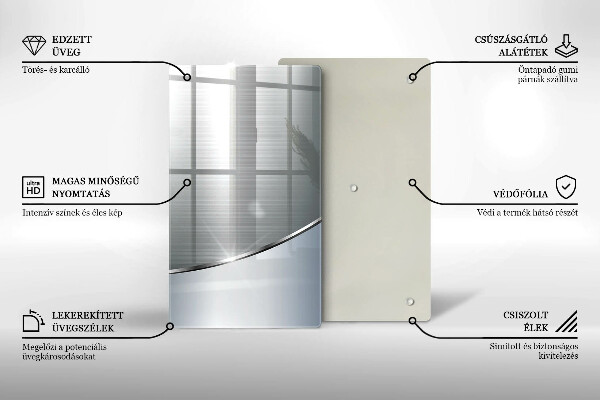 Osłona ściany przy kuchence gazowej Wzór metalowa abstrakcja