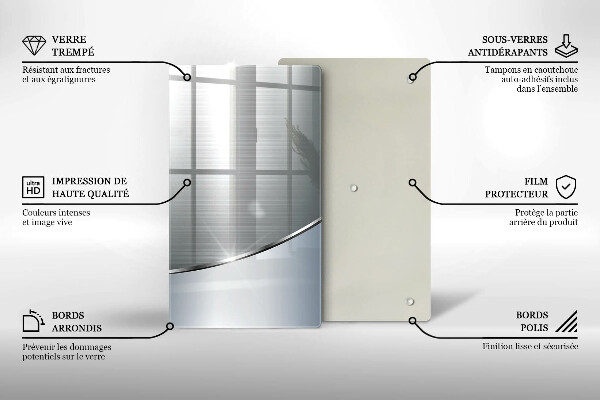 Osłona ściany przy kuchence gazowej Wzór metalowa abstrakcja