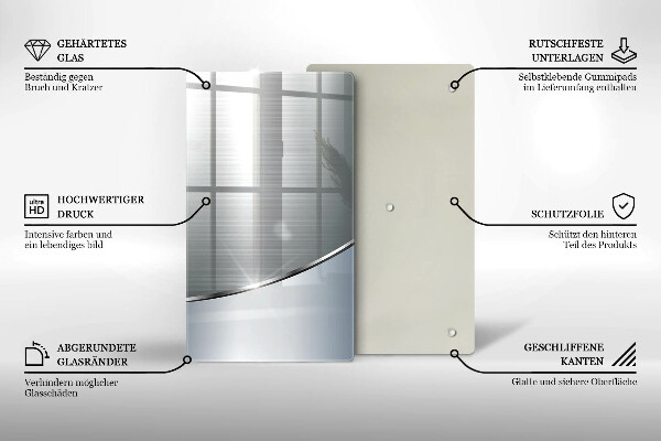 Osłona ściany przy kuchence gazowej Wzór metalowa abstrakcja