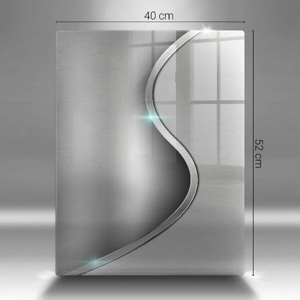 Osłona ściany przy kuchence gazowej Abstrakcja srebrny metal