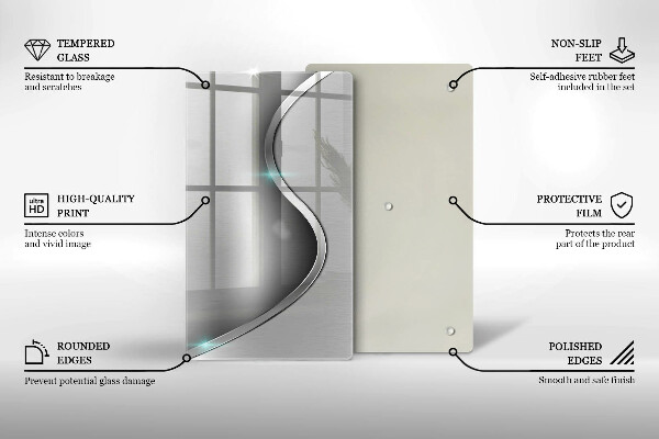 Osłona ściany przy kuchence gazowej Abstrakcja srebrny metal