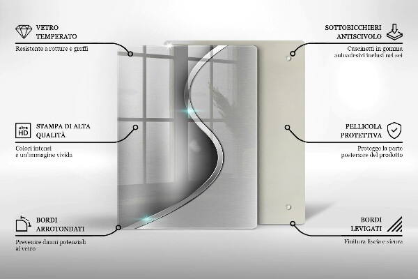 Osłona ściany przy kuchence gazowej Abstrakcja srebrny metal
