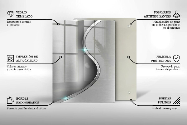 Osłona ściany przy kuchence gazowej Abstrakcja srebrny metal