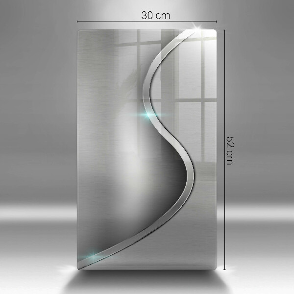 Osłona ściany przy kuchence gazowej Abstrakcja srebrny metal