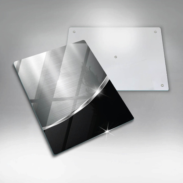 Osłona ściany przy kuchence gazowej Abstrakcja z metalem