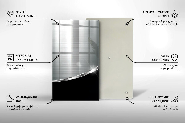 Osłona ściany przy kuchence gazowej Abstrakcja z metalem