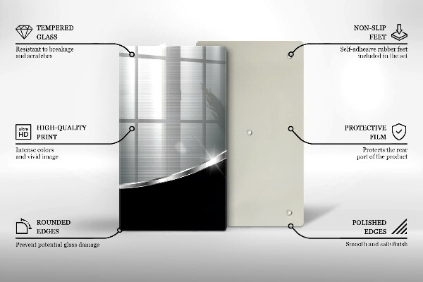 Osłona ściany przy kuchence gazowej Abstrakcja z metalem