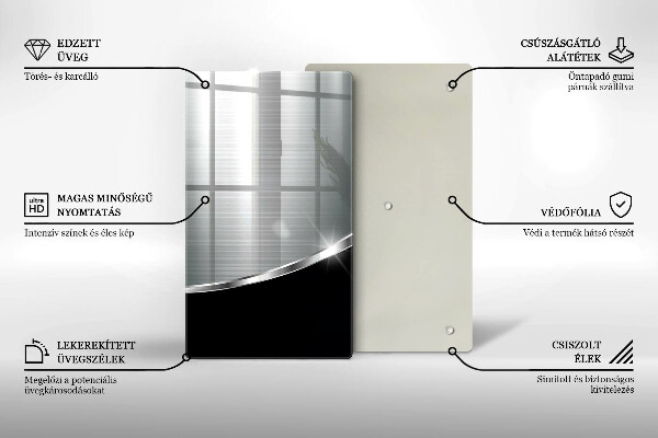 Osłona ściany przy kuchence gazowej Abstrakcja z metalem