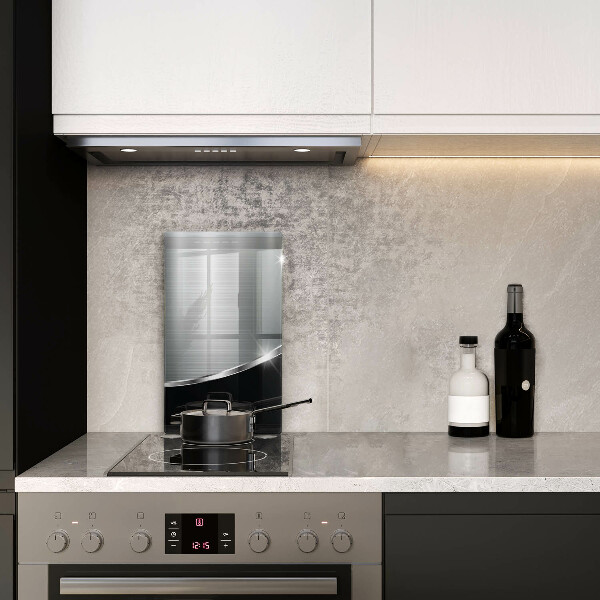 Osłona ściany przy kuchence gazowej Abstrakcja z metalem