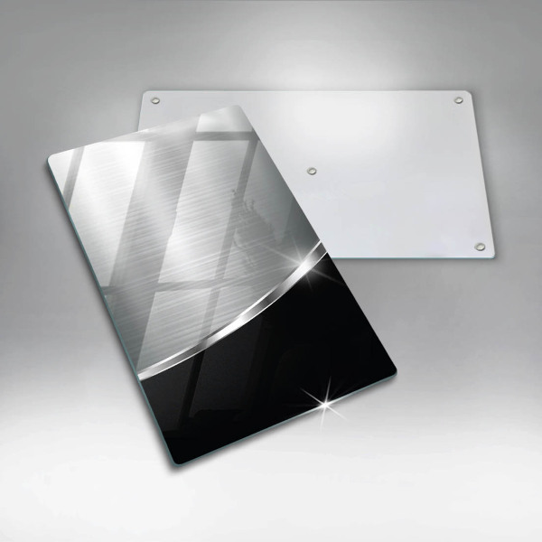 Osłona ściany przy kuchence gazowej Abstrakcja z metalem