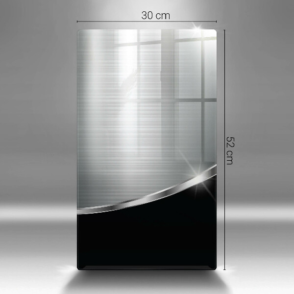 Osłona ściany przy kuchence gazowej Abstrakcja z metalem