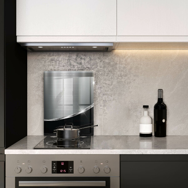 Osłona ściany przy kuchence gazowej Abstrakcja z metalem