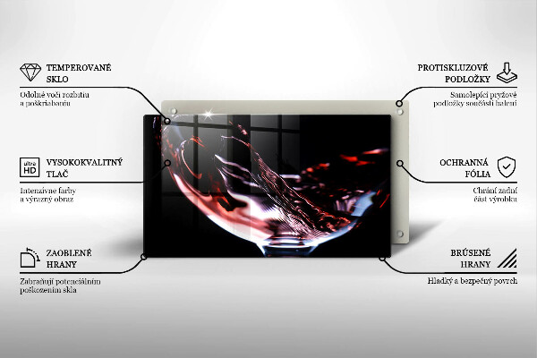 Osłona ściany przy kuchence gazowej Kieliszek czerwonego wina