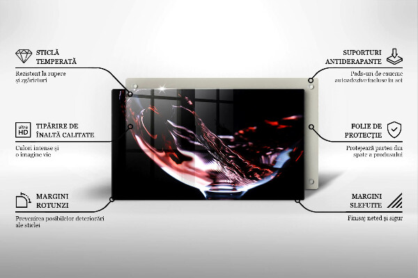 Osłona ściany przy kuchence gazowej Kieliszek czerwonego wina