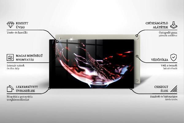 Osłona ściany przy kuchence gazowej Kieliszek czerwonego wina