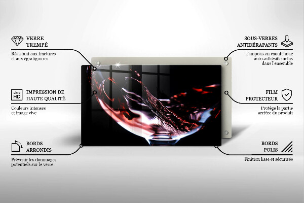 Osłona ściany przy kuchence gazowej Kieliszek czerwonego wina