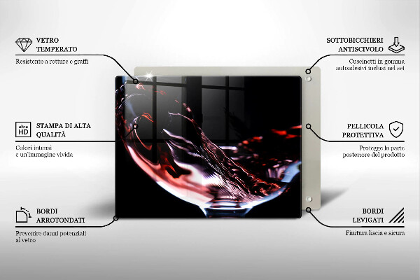 Osłona ściany przy kuchence gazowej Kieliszek czerwonego wina