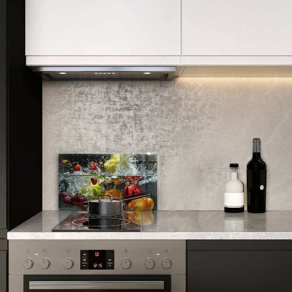 Osłona ściany przy kuchence gazowej Soczyste owoce w wodzie