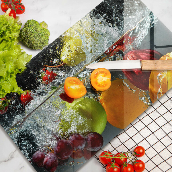 Osłona ściany przy kuchence gazowej Soczyste owoce w wodzie