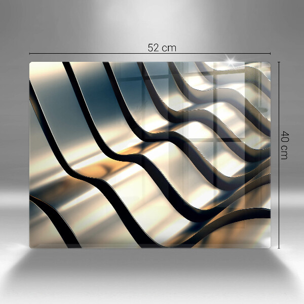 Osłona ściany przy kuchence gazowej Metalowe kształty 3D