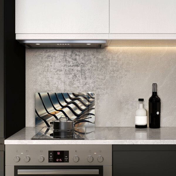 Osłona ściany przy kuchence gazowej Metalowe kształty 3D