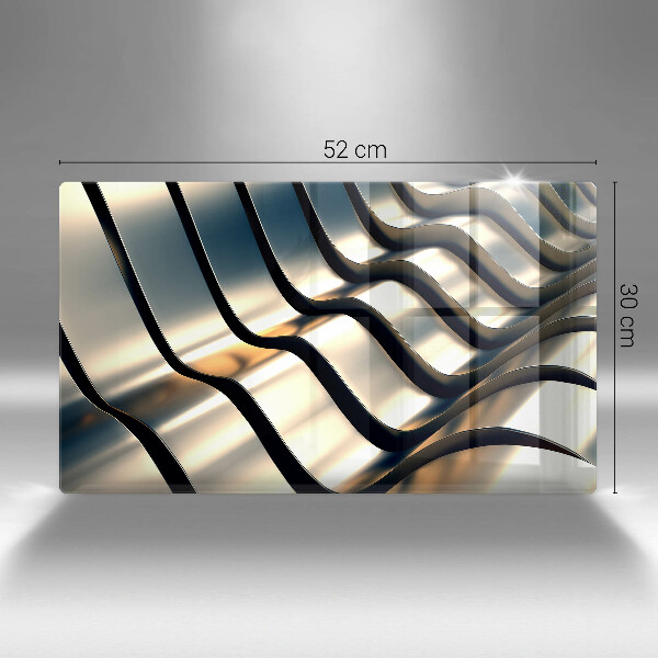 Osłona ściany przy kuchence gazowej Metalowe kształty 3D
