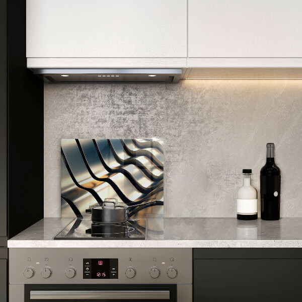 Osłona ściany przy kuchence gazowej Metalowe kształty 3D