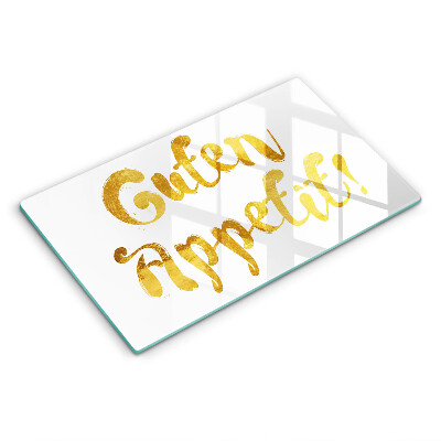 Osłona ściany przy kuchence gazowej Napis Guten Appetit!