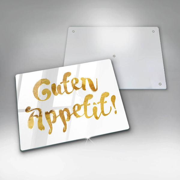 Osłona ściany przy kuchence gazowej Napis Guten Appetit!