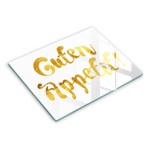 Osłona ściany przy kuchence gazowej Napis Guten Appetit!