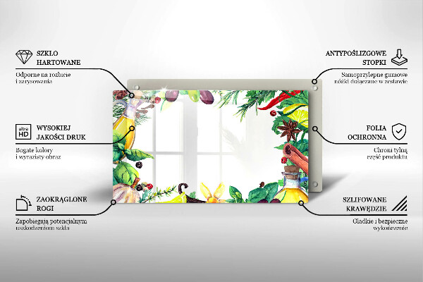 Osłona płyty indukcyjnej Malowane jedzenie