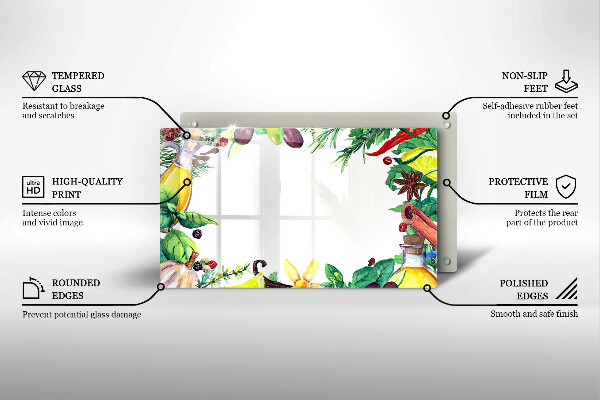 Osłona płyty indukcyjnej Malowane jedzenie