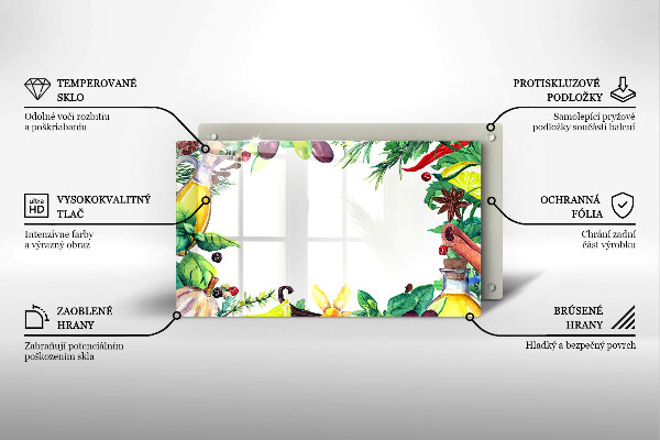 Osłona płyty indukcyjnej Malowane jedzenie