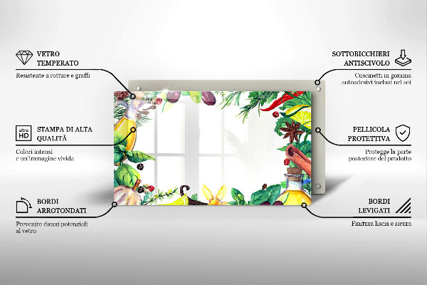 Osłona płyty indukcyjnej Malowane jedzenie
