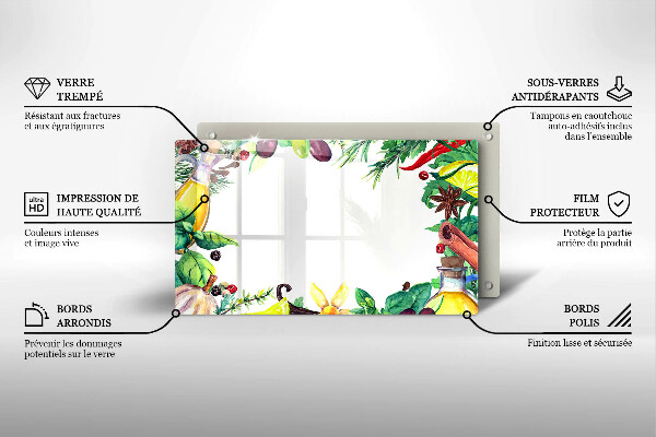 Osłona płyty indukcyjnej Malowane jedzenie