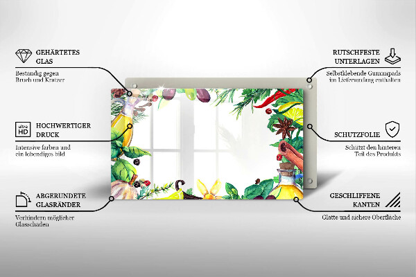 Osłona płyty indukcyjnej Malowane jedzenie