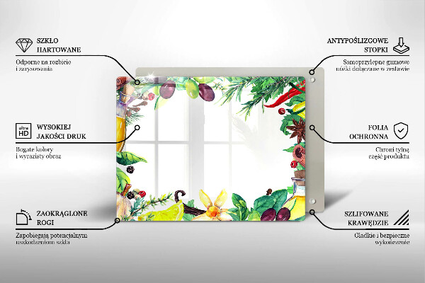 Osłona płyty indukcyjnej Malowane jedzenie