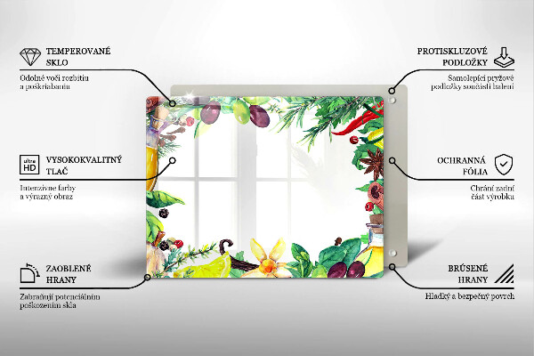Osłona płyty indukcyjnej Malowane jedzenie
