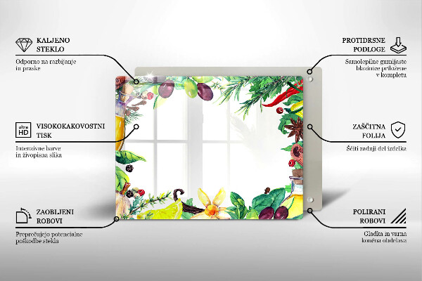 Osłona płyty indukcyjnej Malowane jedzenie